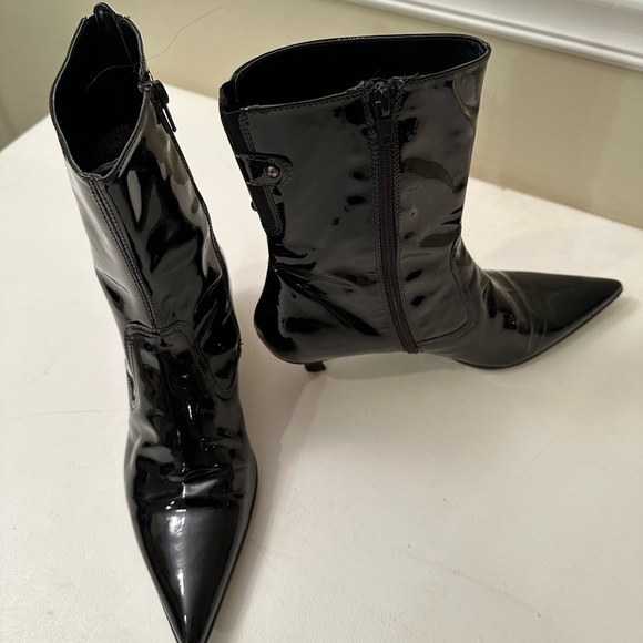 Lavorazione Artigiana black patent material boot worn once - Picture 2 of 4